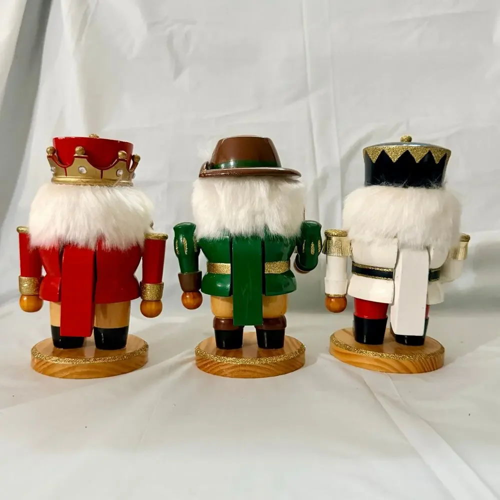 Set of 3 Nutcracker Village Soldiers 2003 Christmas Holiday Decor 7 Inches